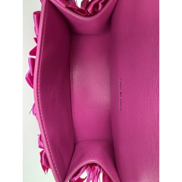 Balenciaga Satin Bow-Embellished Hourglass Top Handle Bag in Fuchsia B1 - Picture 13 of 15